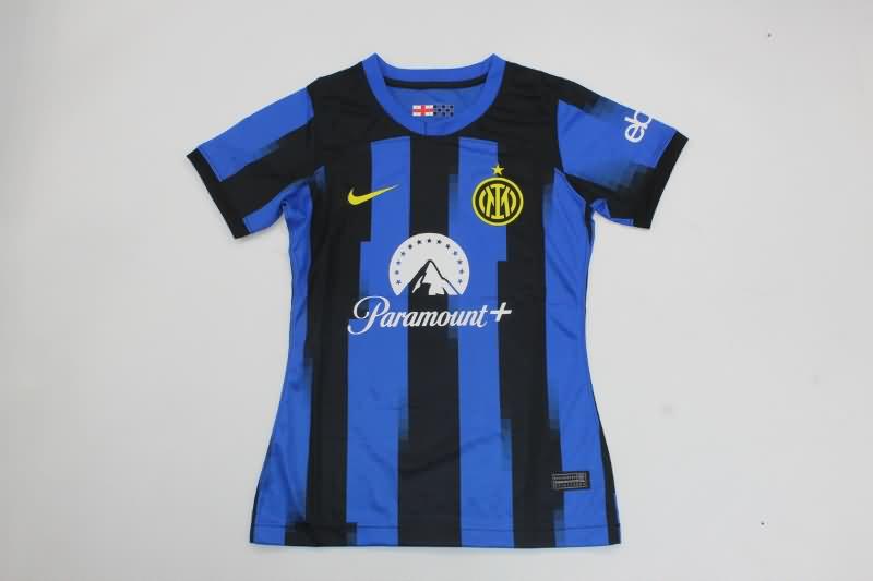 Thailand Quality(AAA) 23/24 Inter Milan Home Woman Soccer Jersey