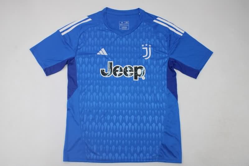 Thailand Quality(AAA) 23/24 Juventus Goalkeeper Blue Soccer Jersey