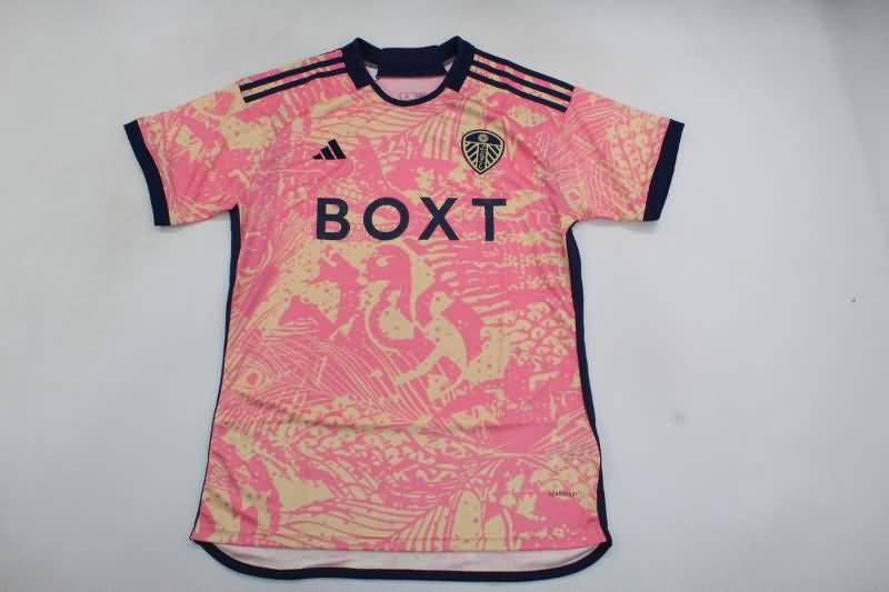 Thailand Quality(AAA) 23/24 Leeds United Pink Soccer Jersey