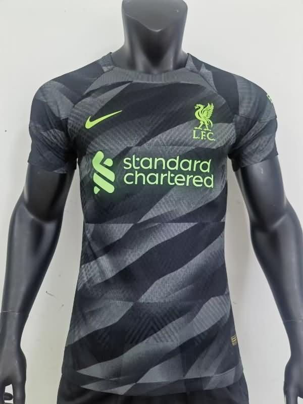 Thailand Quality(AAA) 23/24 Liverpool Goalkeeper Black Soccer Jersey (Player) Leaked
