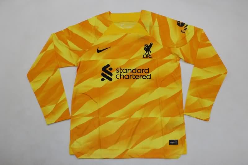 Thailand Quality(AAA) 23/24 Liverpool Goalkeeper Yellow Long Sleeve Soccer Jersey