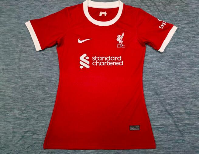 Thailand Quality(AAA) 23/24 Liverpool Home Women Soccer Jersey Leaked