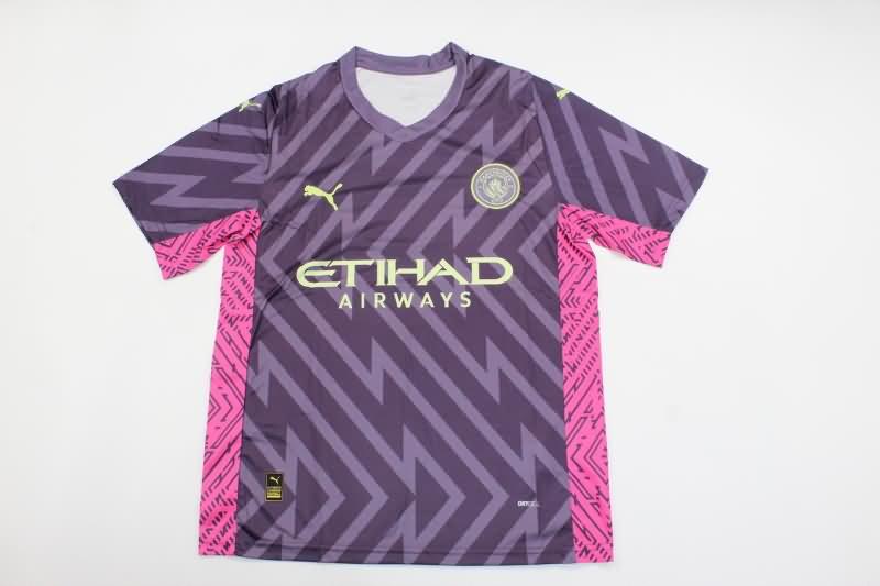 Thailand Quality(AAA) 23/24 Manchester City Goalkeeper Purples Soccer Jersey