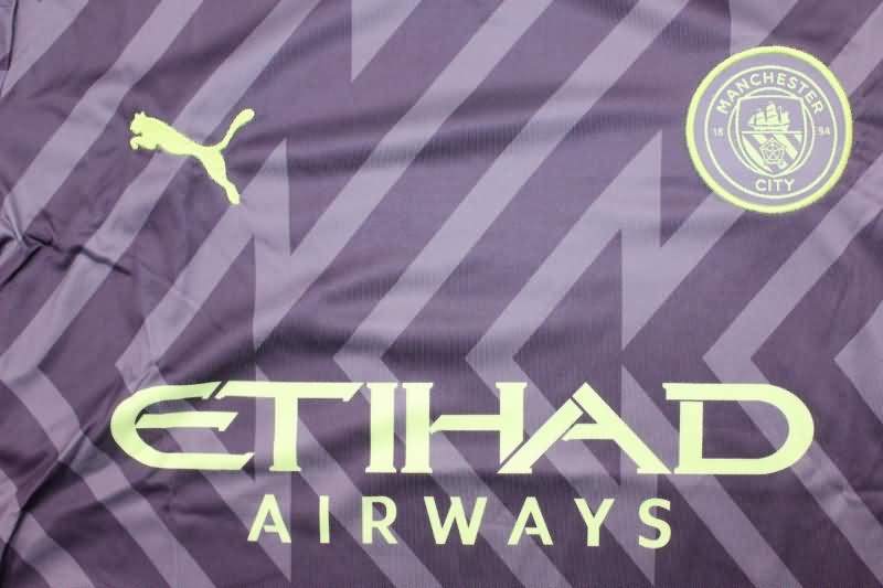 Thailand Quality(AAA) 23/24 Manchester City Goalkeeper Purples Soccer Jersey