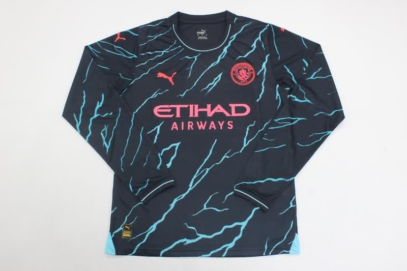 Thailand Quality(AAA) 23/24 Manchester City Third Long Sleeve Soccer Jersey
