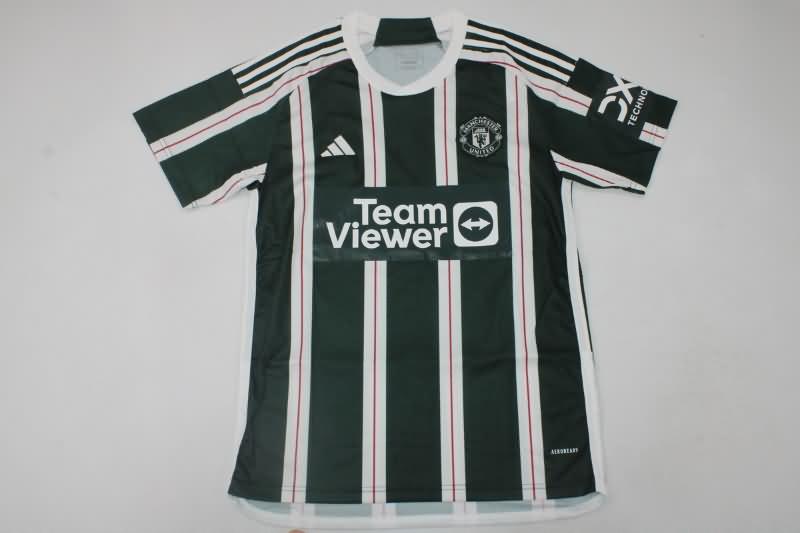 Thailand Quality(AAA) 23/24 Manchester United Away Soccer Jersey