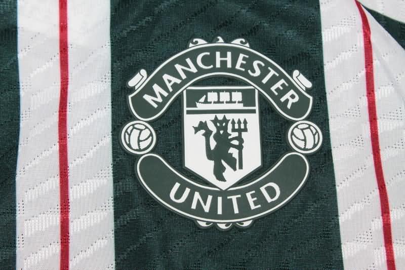 Thailand Quality(AAA) 23/24 Manchester United Away Soccer Jersey (Player)