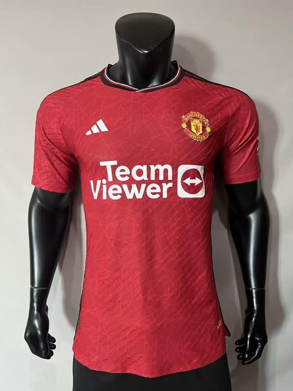 Thailand Quality(AAA) 23/24 Manchester United Home Soccer Jersey (Player)