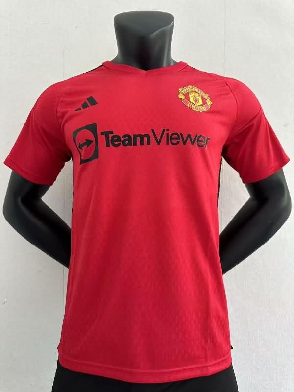 Thailand Quality(AAA) 23/24 Manchester United Training Soccer Jersey (Player)