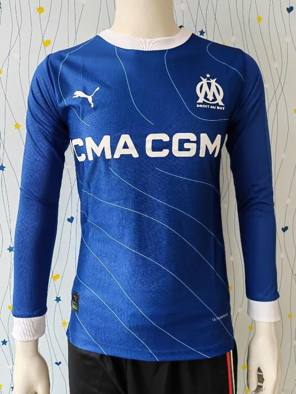 Thailand Quality(AAA) 23/24 Marseilles Away Long Sleeve Soccer Jersey (Player)
