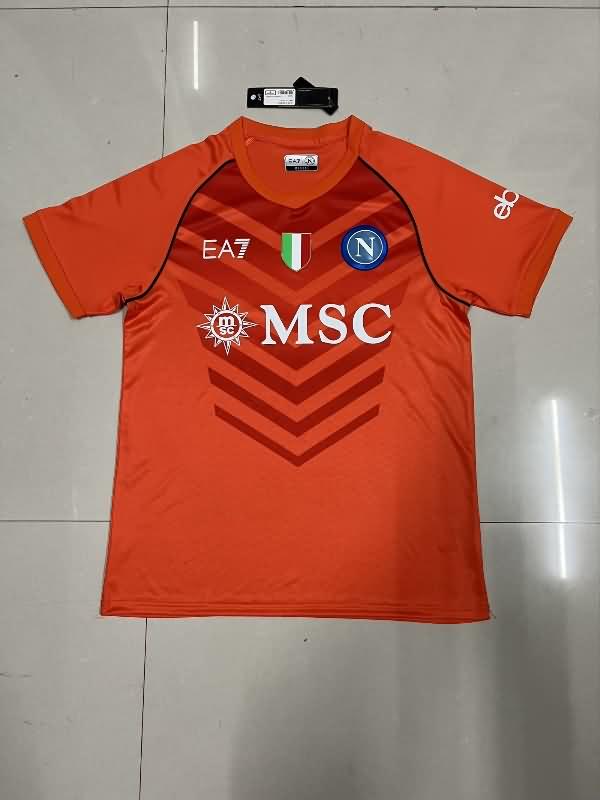 Thailand Quality(AAA) 23/24 Napoli Goalkeeper Orange Soccer Jersey