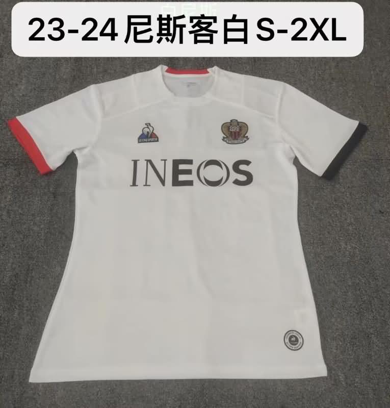 Thailand Quality(AAA) 23/24 OGC Nice Away Soccer Jersey