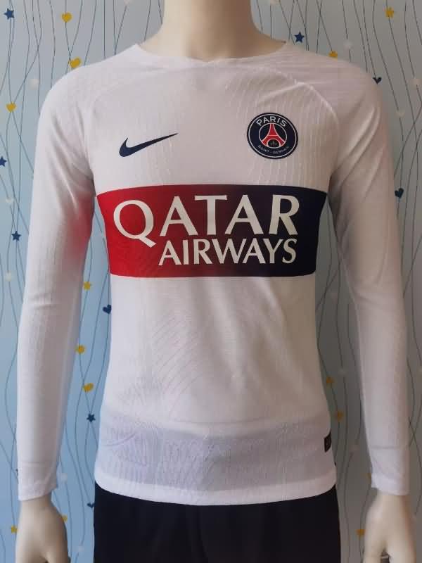 Thailand Quality(AAA) 23/24 Paris St Germain Away Long Sleeve Soccer Jersey (Player)