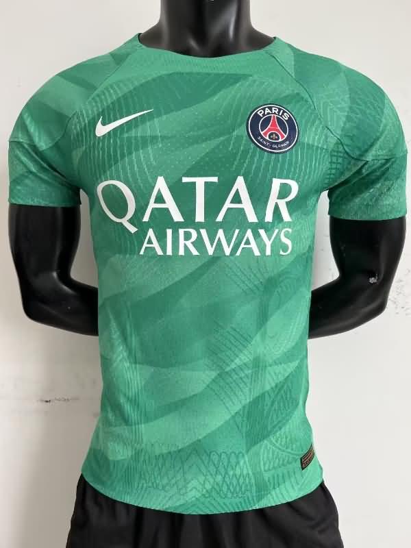 Thailand Quality(AAA) 23/24 Paris St Germain Goalkeeper Green Long Soccer Jersey Leaked