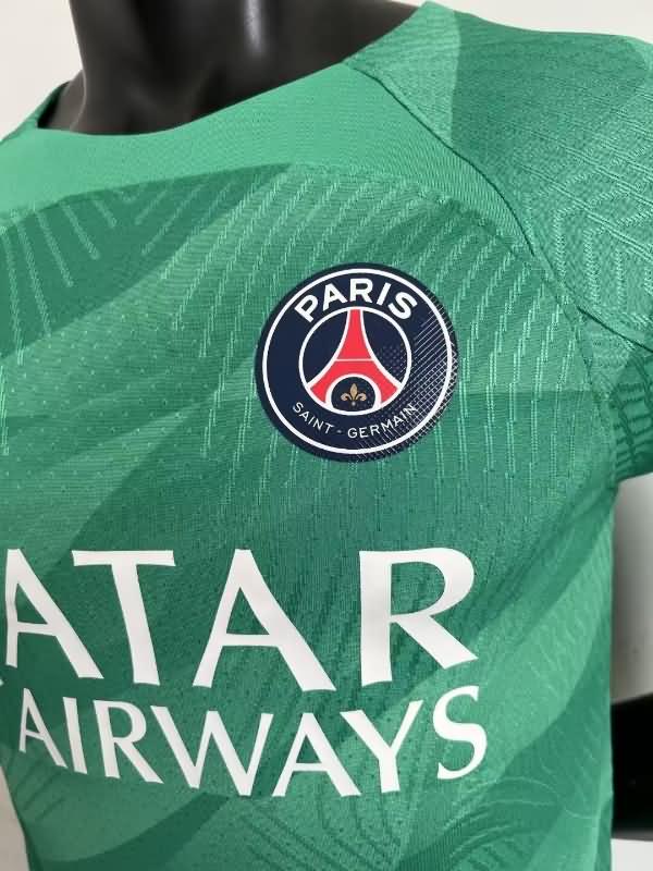 Thailand Quality(AAA) 23/24 Paris St Germain Goalkeeper Green Long Soccer Jersey Leaked