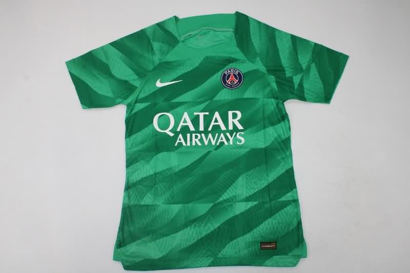 Thailand Quality(AAA) 23/24 Paris St Germain Goalkeeper Green Soccer Jersey (Player)