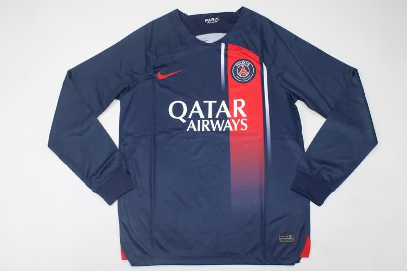 Thailand Quality(AAA) 23/24 Paris St Germain Home Long Sleeve Soccer Jersey