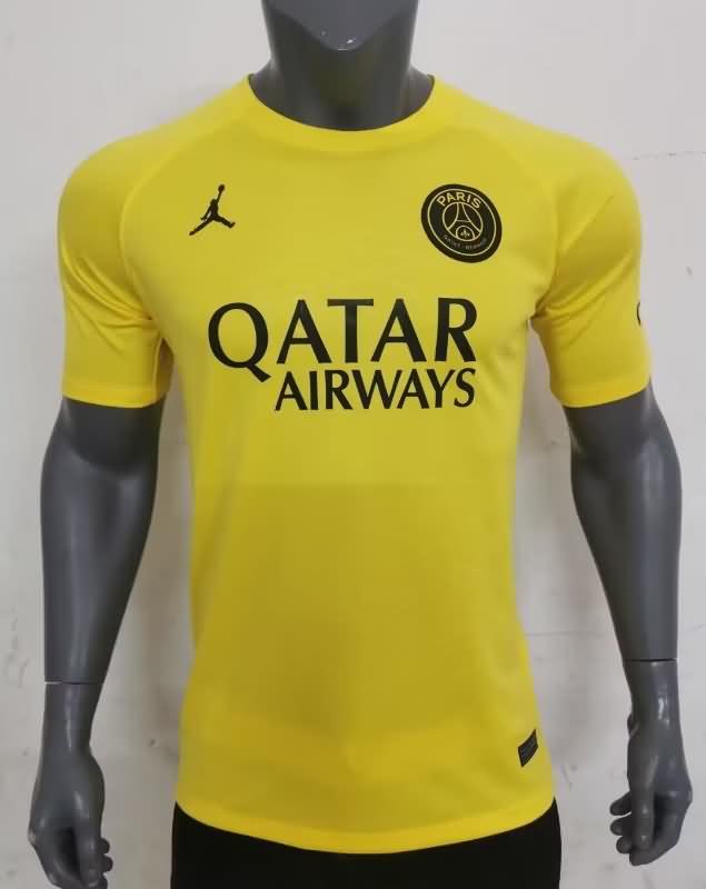 Thailand Quality(AAA) 23/24 Paris St Germain Yellow Soccer Jersey (Player)
