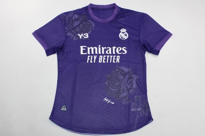 Thailand Quality(AAA) 23/24 Real Madrid Fourth Purple Soccer Jersey (Player)
