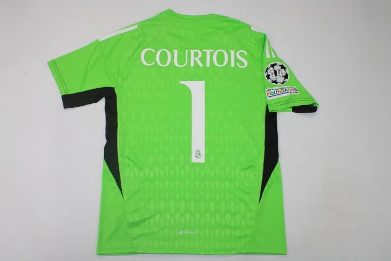 Thailand Quality(AAA) 23/24 Real Madrid Goalkeeper Green Soccer Jersey
