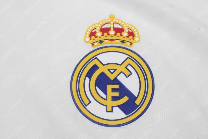 Thailand Quality(AAA) 23/24 Real Madrid Home Long Soccer Jersey (Player)