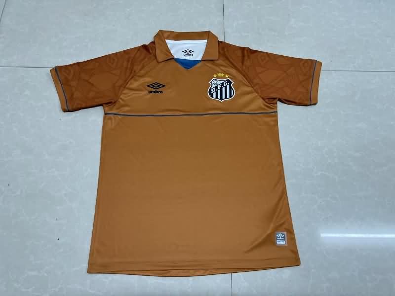Thailand Quality(AAA) 2023 Santos Goalkeeper Brown Soccer Jersey