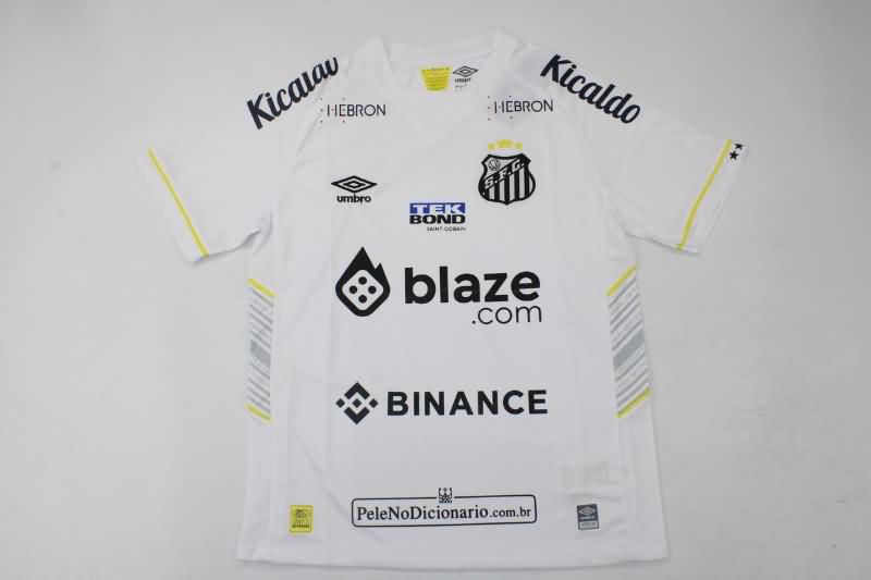 Thailand Quality(AAA) 2023 Santos Home Soccer Jersey With Sponsor