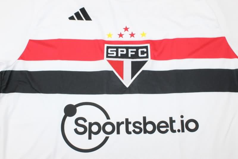 Thailand Quality(AAA) 2023 Sao Paulo Home Soccer Jersey