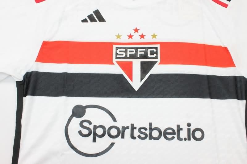 Thailand Quality(AAA) 2023 Sao Paulo Home Soccer Jersey (Player)