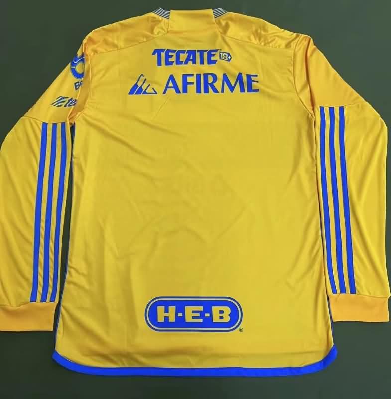 Thailand Quality(AAA) 23/24 Tigres UANL Home Long Sleeve Soccer Jersey