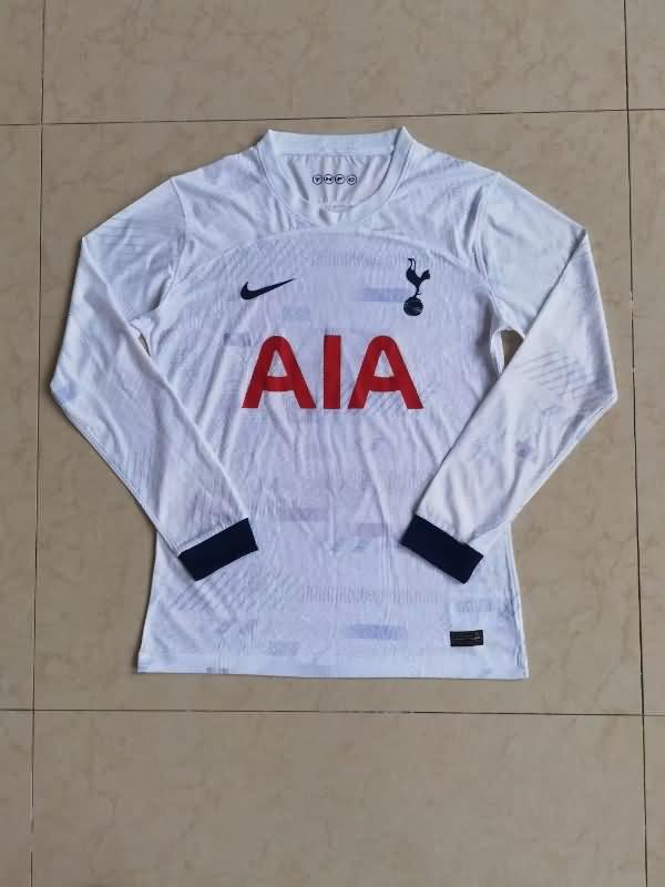 Thailand Quality(AAA) 23/24 Tottenham Hotspur Home Long Sleeve Soccer Jersey(Player) Leaked