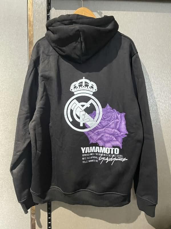 Thailand Quality(AAA) 23/24 Real Madrid Black Soccer Hoodie