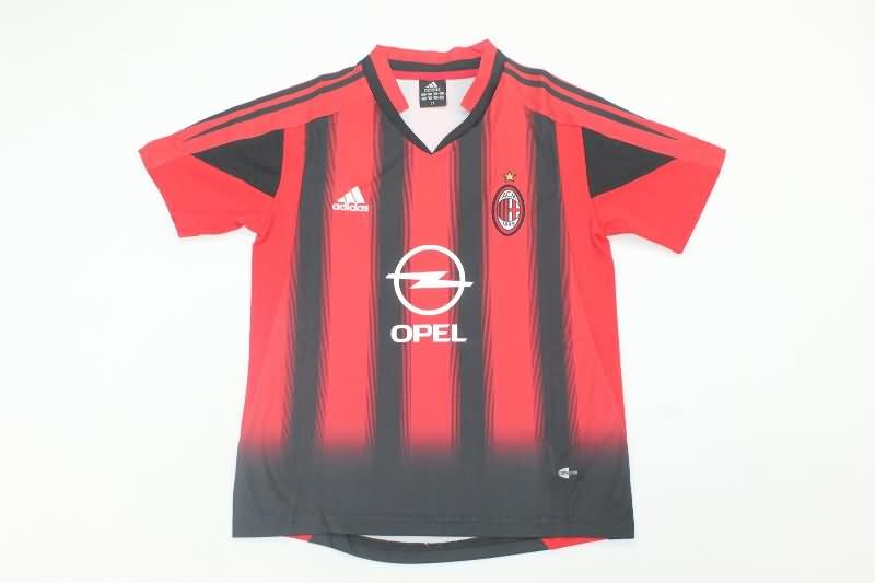 2004/05 AC Milan Home Kids Soccer Jersey And Shorts