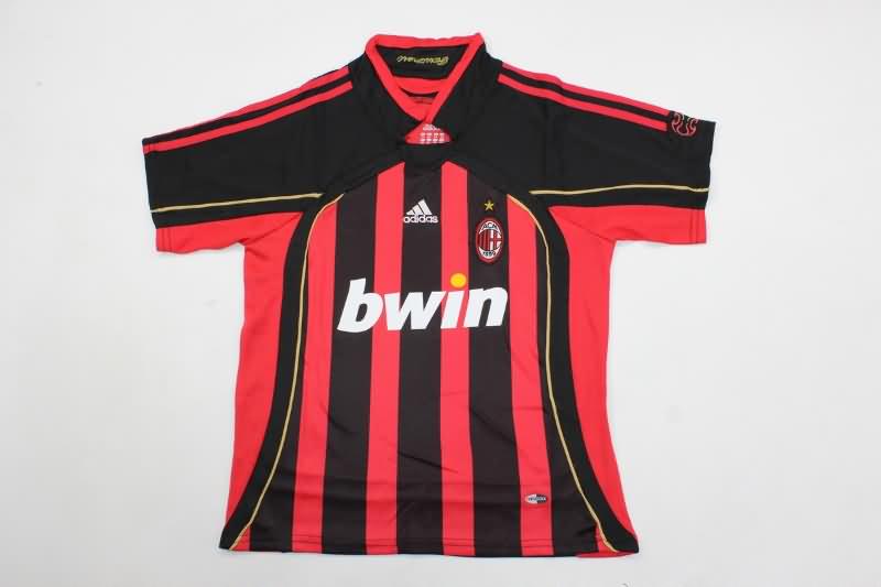 2006/07 AC Milan Home Kids Soccer Jersey And Shorts