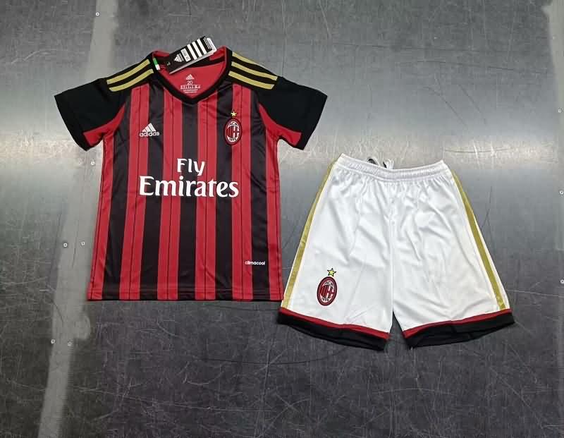 2013/14 AC Milan Home Kids Soccer Jersey And Shorts