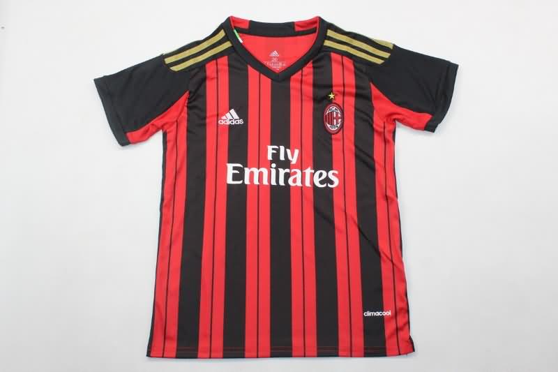 2013/14 AC Milan Home Kids Soccer Jersey And Shorts