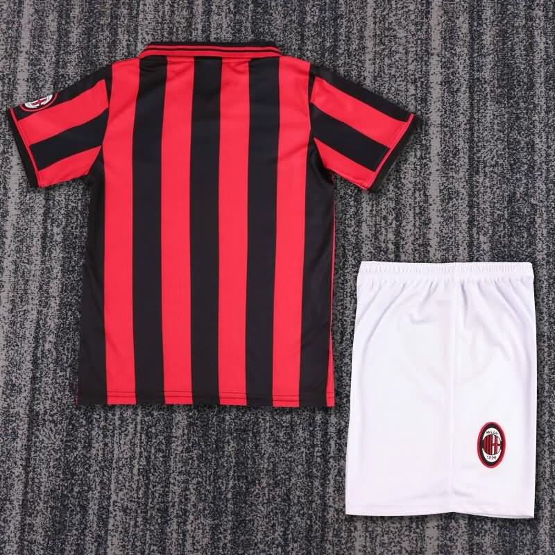 1996/97 AC Milan Home Kids Soccer Jersey And Shorts
