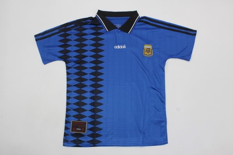 1994 Argentina Away Kids Soccer Jersey And Shorts