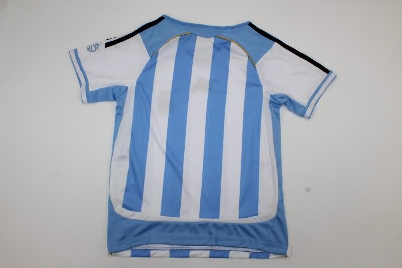 2006 Argentina Home Kids Soccer Jersey And Shorts