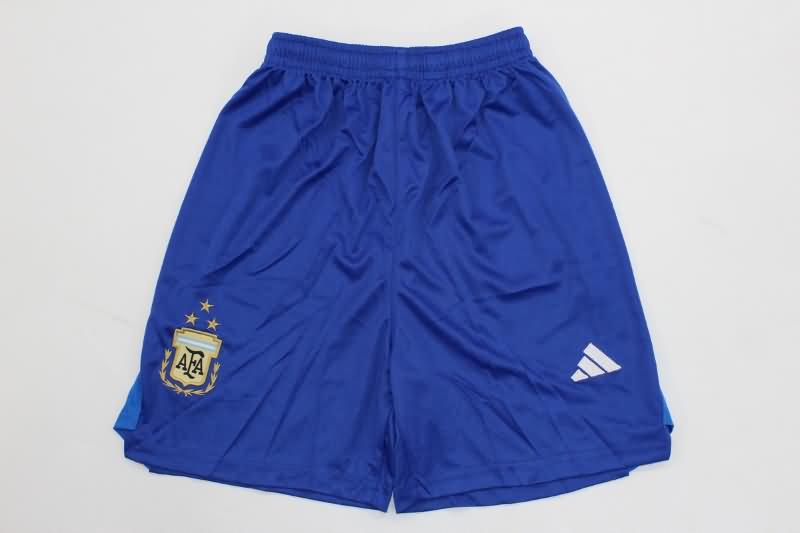 2023 Argentina Goalkeeper Blue Kids Soccer Jersey And Shorts