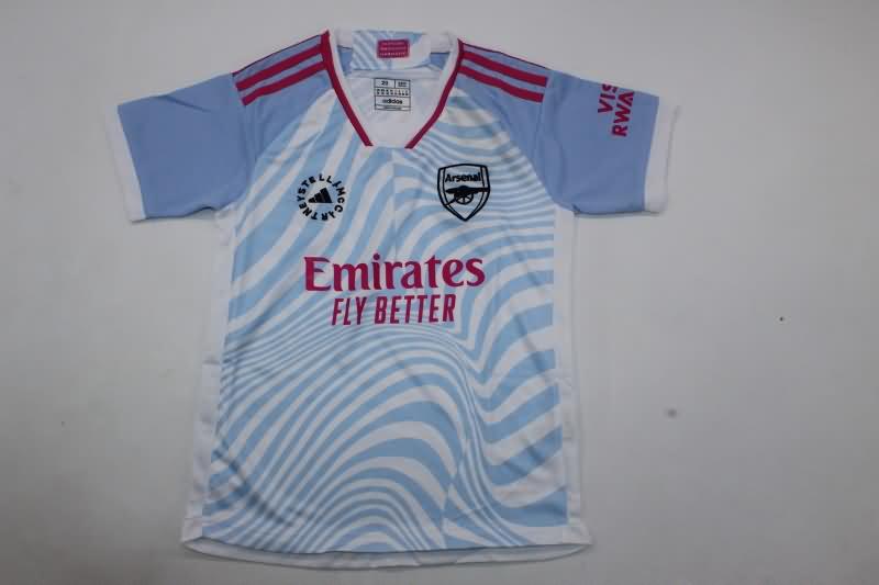 23/24 Arsenal Away Female Kids Soccer Jersey And Shorts