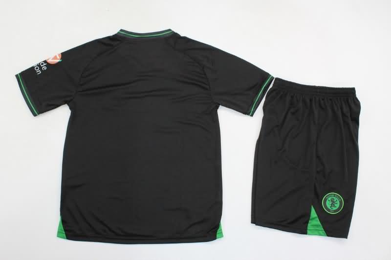 23/24 Aston Villa Goalkeeper Black Kids Soccer Jersey And Shorts
