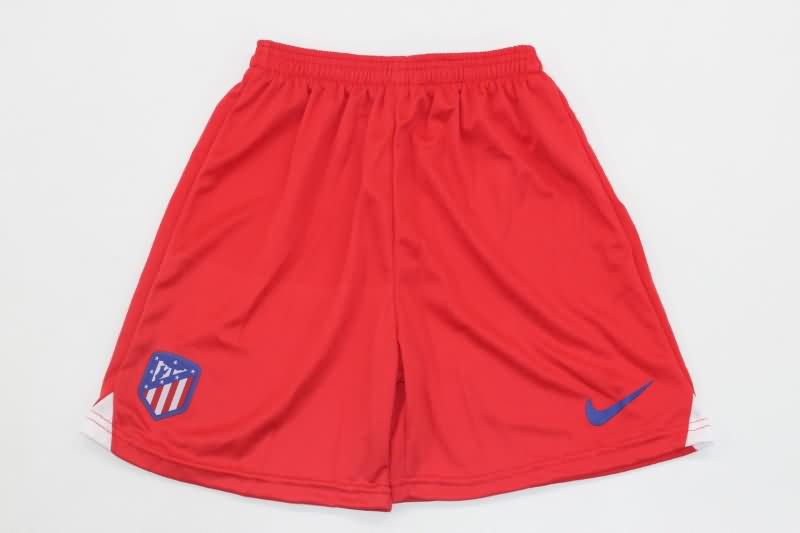 23/24 Atletico Madrid Home Kids Soccer Jersey And Shorts
