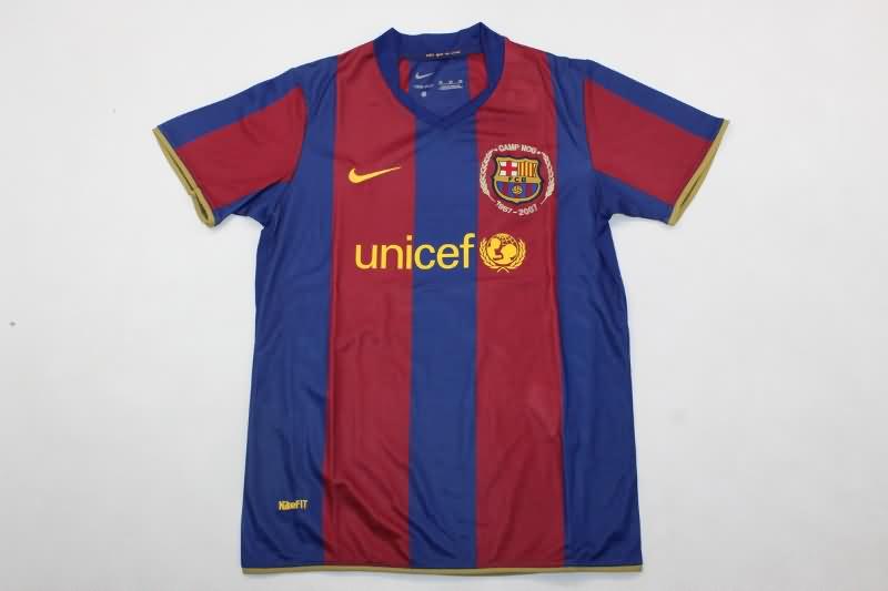 2007/08 Barcelona Home Kids Soccer Jersey And Shorts