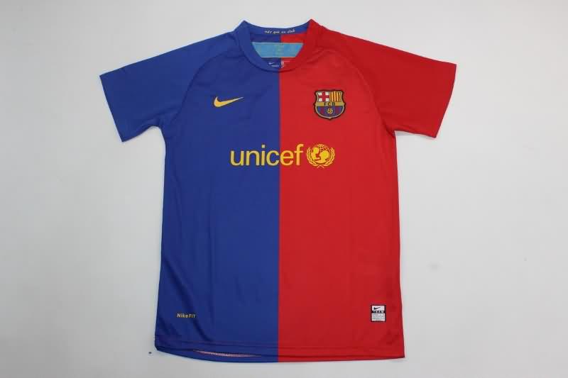 2008/09 Barcelona Home Kids Soccer Jersey And Shorts