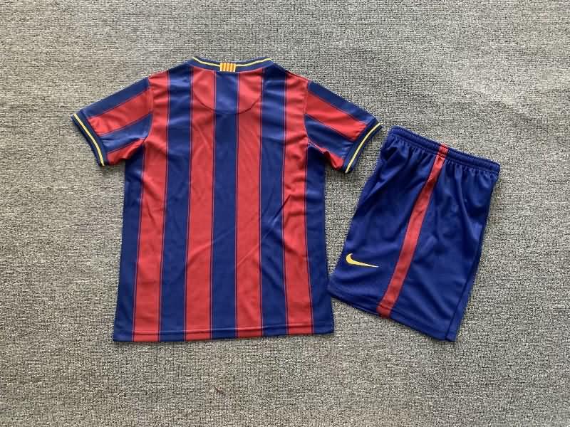 2009/10 Barcelona Home Kids Soccer Jersey And Shorts