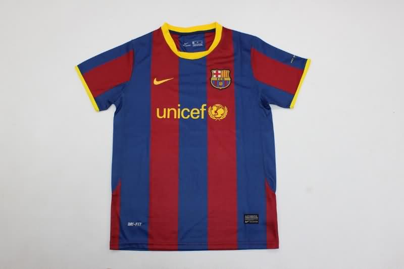 2010/11 Barcelona Home Kids Soccer Jersey And Shorts