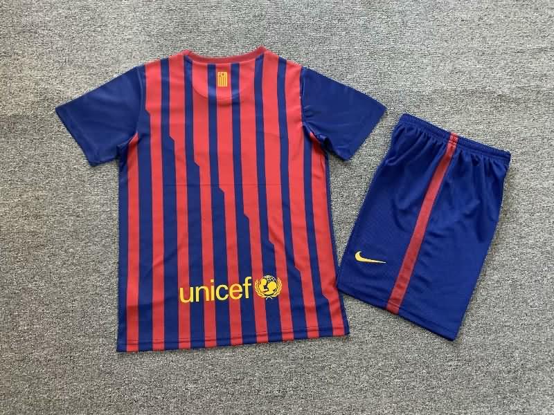 2011/12 Barcelona Home Kids Soccer Jersey And Shorts