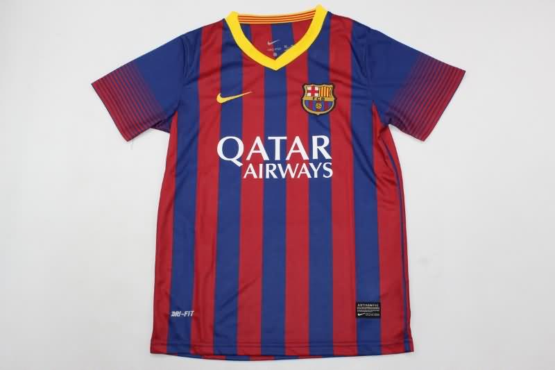 2013/14 Barcelona Home Kids Soccer Jersey And Shorts