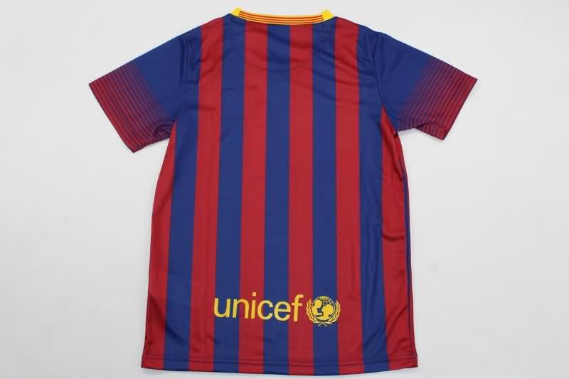 2013/14 Barcelona Home Kids Soccer Jersey And Shorts